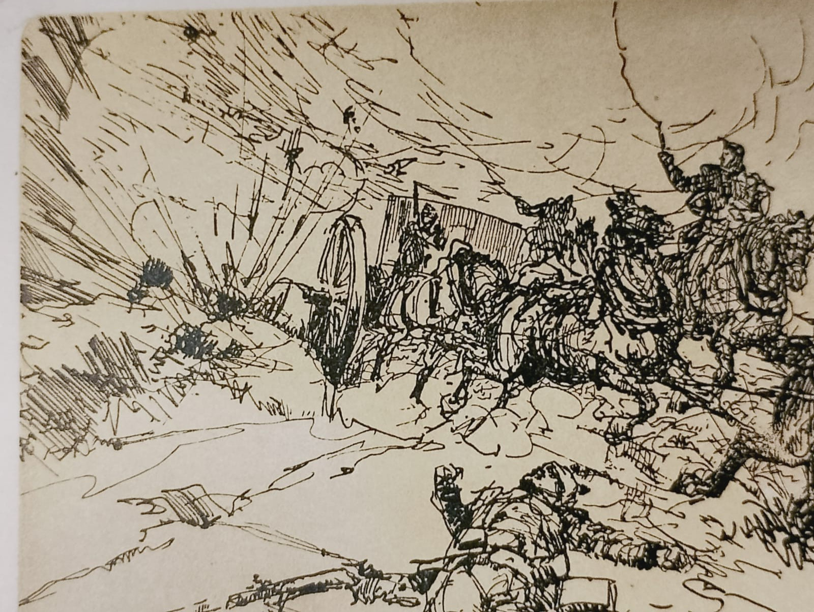 WWI Postcard Artillerie Armee Belge Signed by A. Bastien – Antique Military Art