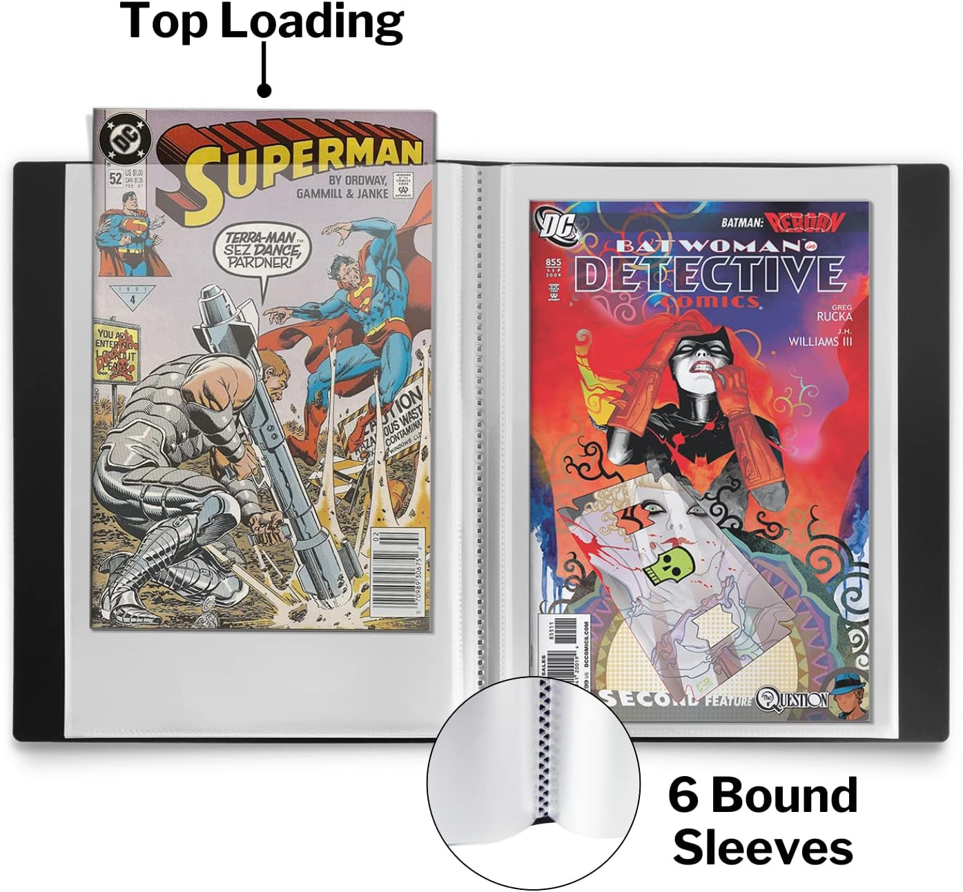 Comic Book Storage Album – for Current, Silver Age, Regular Bagged and Boarded,