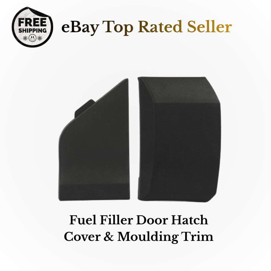 Fuel Filler Door Gas Cap & Moulding Trim Compatible with 2015-2023 Ford Transit