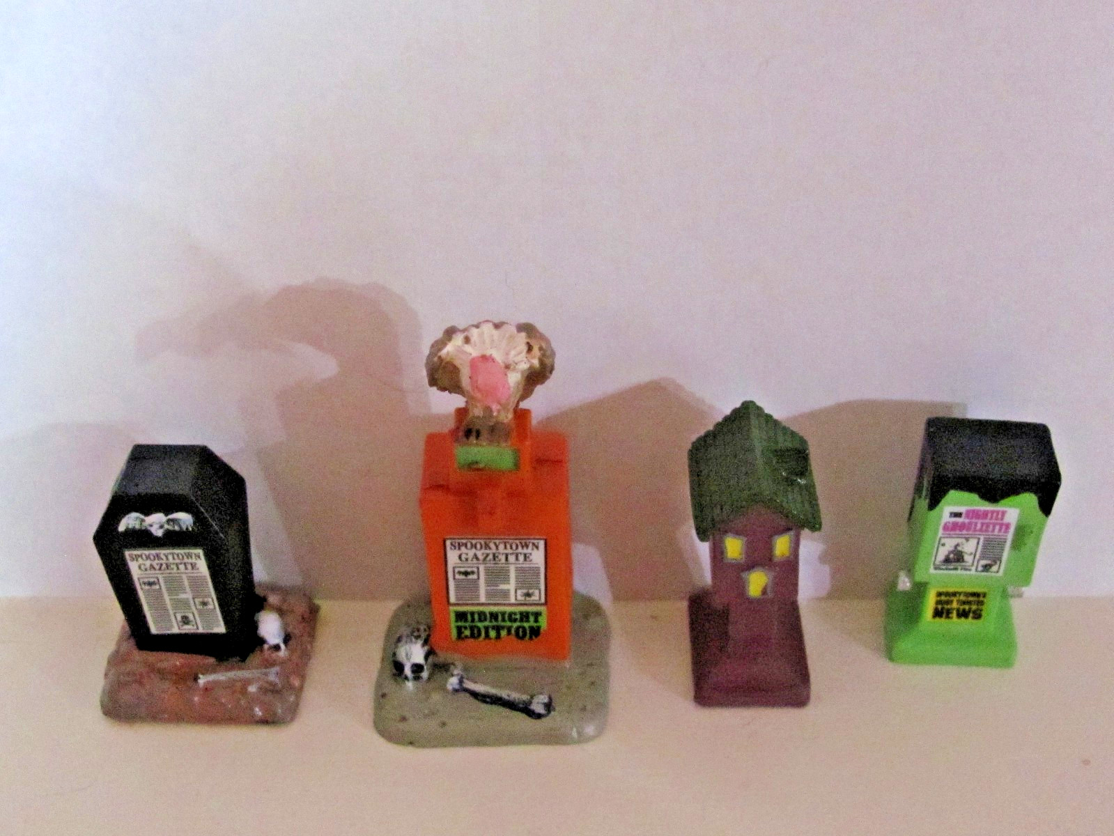 Lemax Spooky Town Accessories – Spookytown Gazette, Set Of 4 #44316
