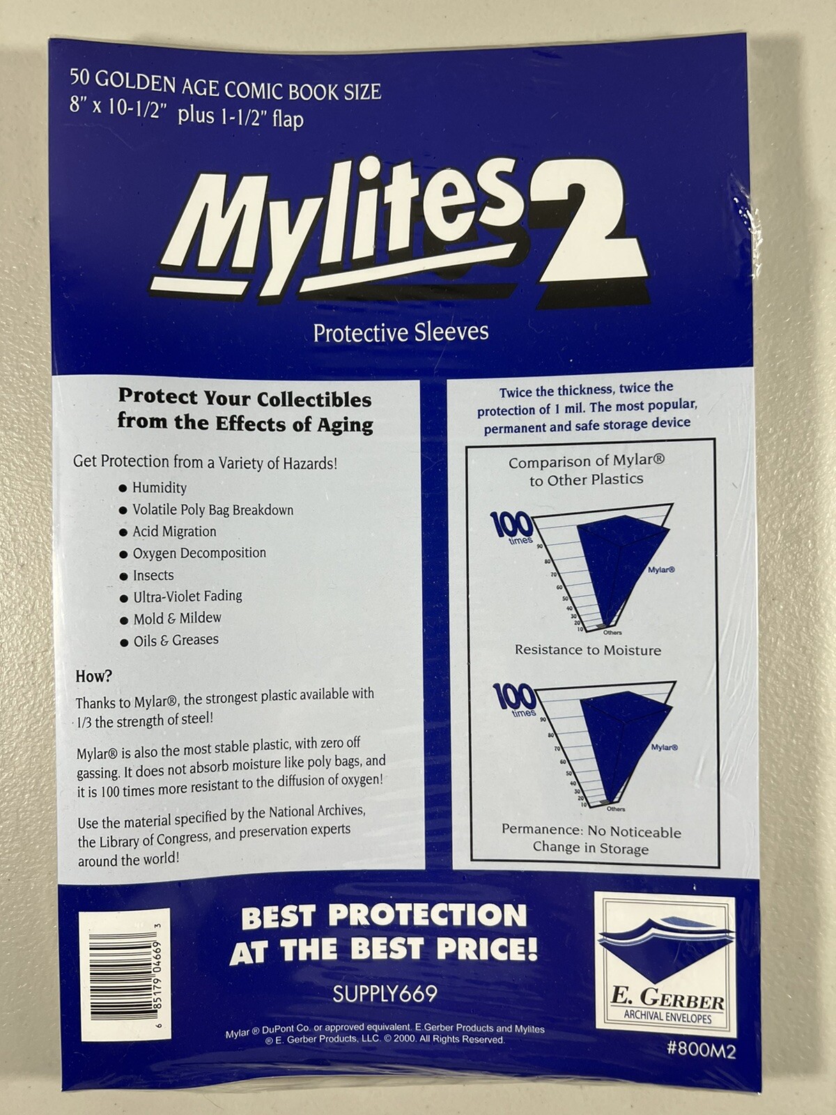 E. Gerber Mylites2 Golden Age (50pcs) 800M2
