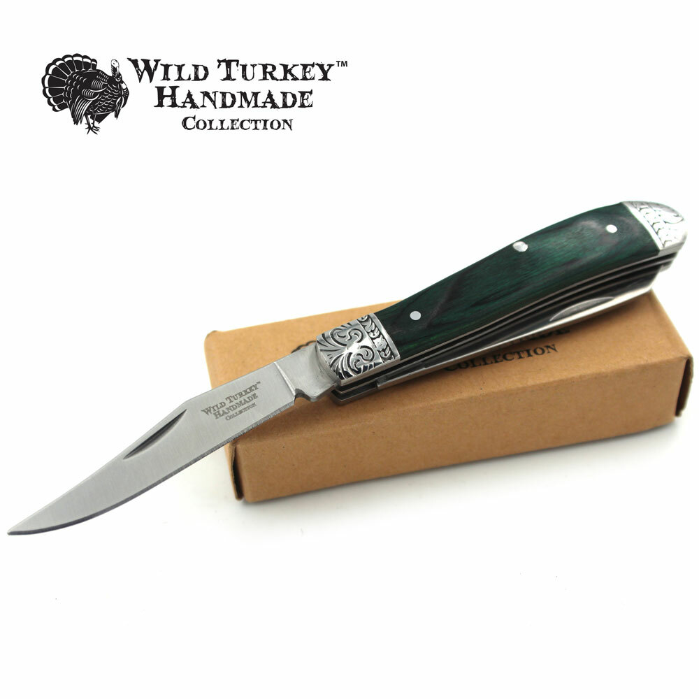 Wild Turkey Handmade Gentleman’s Trapper Folding Pocket Collectors Knife EDC