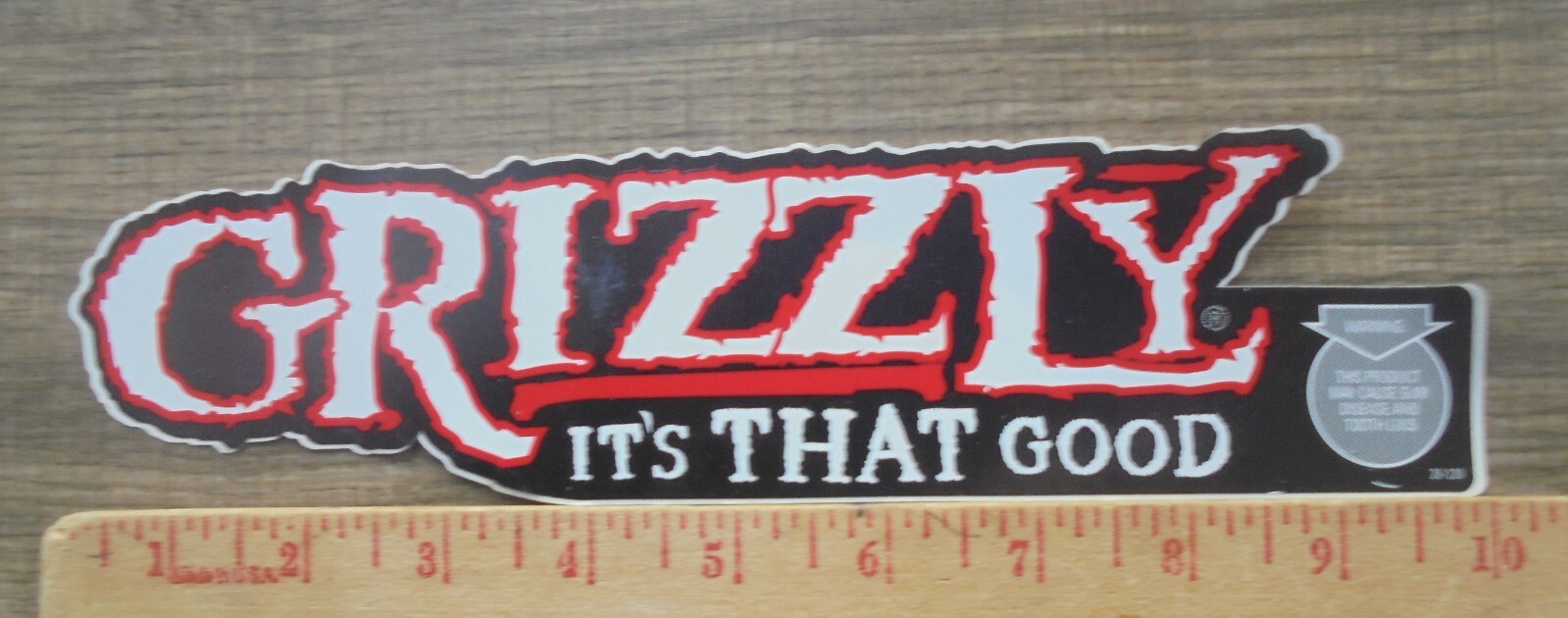 Grizzly vinyl decal/sticker “its that good” 10″ by 2.5″-new