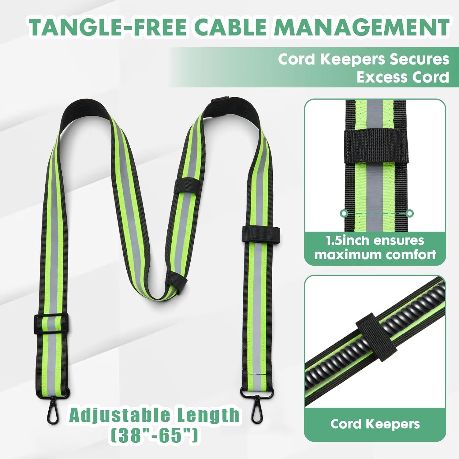 Firefighter Radio Strap and Holder | Reflective Adjustable Shoulder Mic Holder f