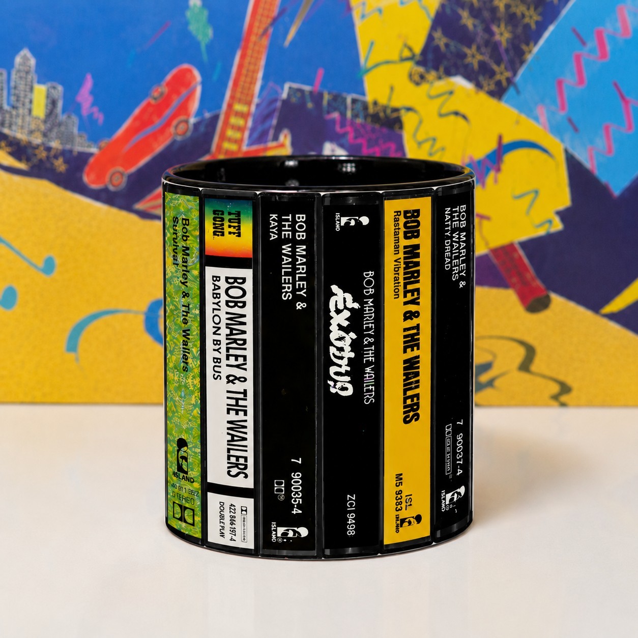 Bob Marley Coffe Mug 11oz Cassette Stack Albums
