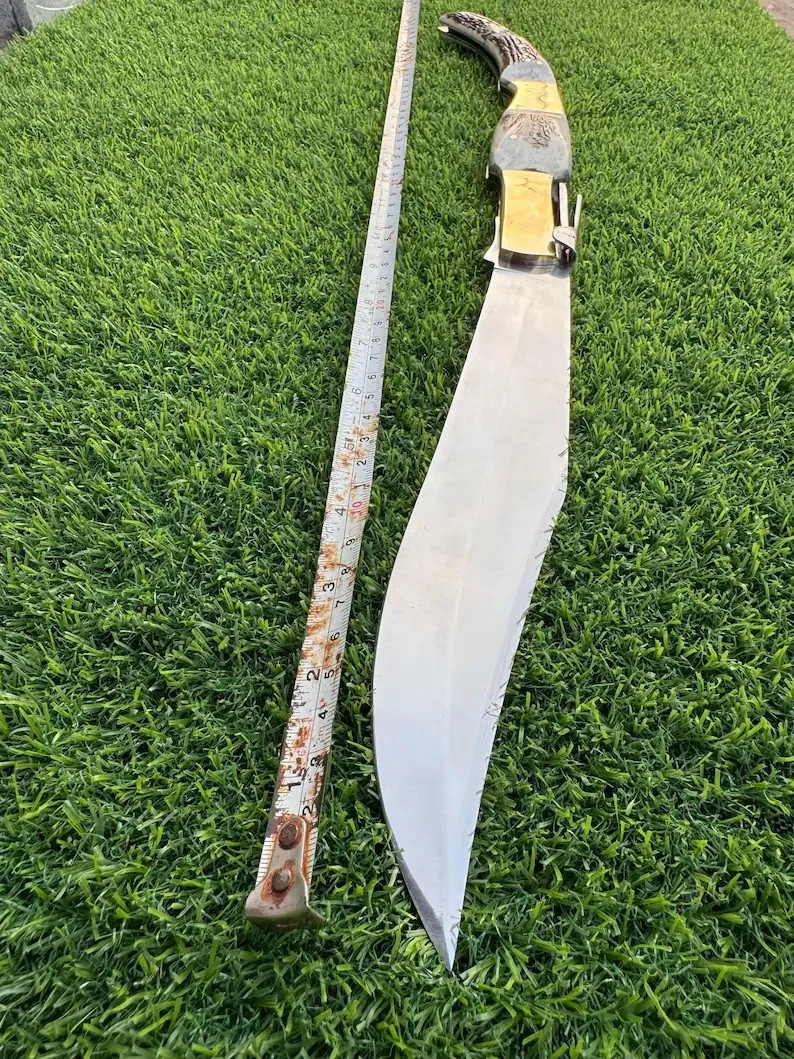 Handmade Spanish Folding Navaja Knife Stag Handle Steel Blade Gift for Him