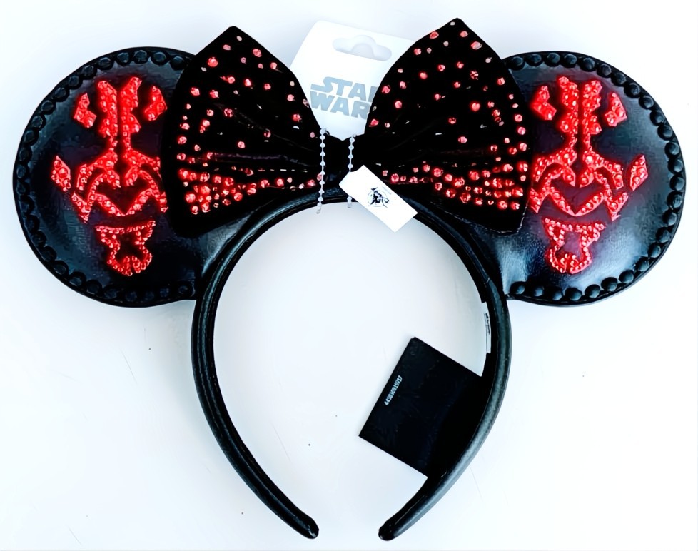 DISNEY PARKS STAR WARS BAUBLEBAR DARTH MAUL EARS HEADBAND 2026, NEW WITH TAGS