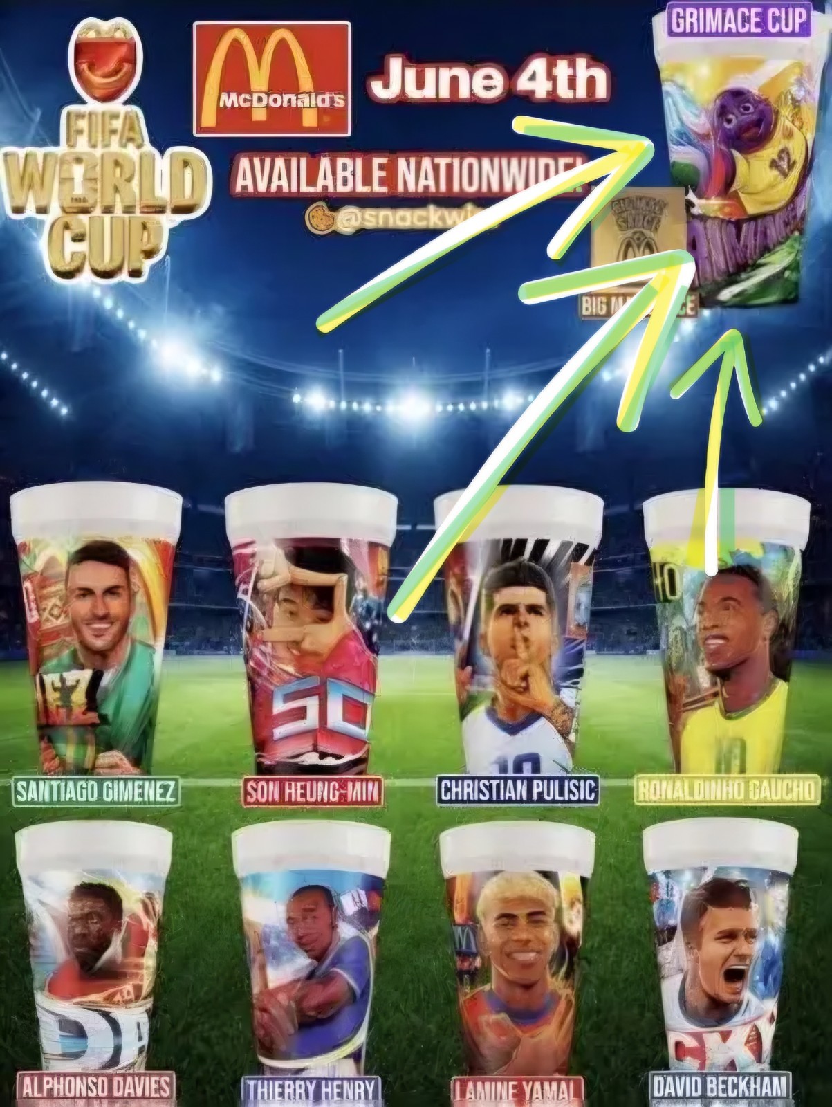 NEW/SEALED/SOLD OUT Rare GRIMACE McDonald’s FIFA World Cup 2026 Soccer Promo Cup