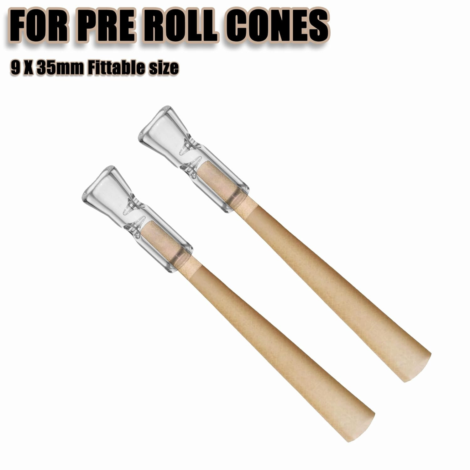 Reusable Glass Filter Tips for Cigarettes, Glass Rolling Tip Ø9Mm Outer Diameter