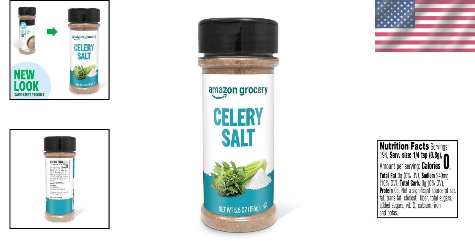 5.5 Oz Celery Salt – Real Ingredients, No Additives – Taste the Difference