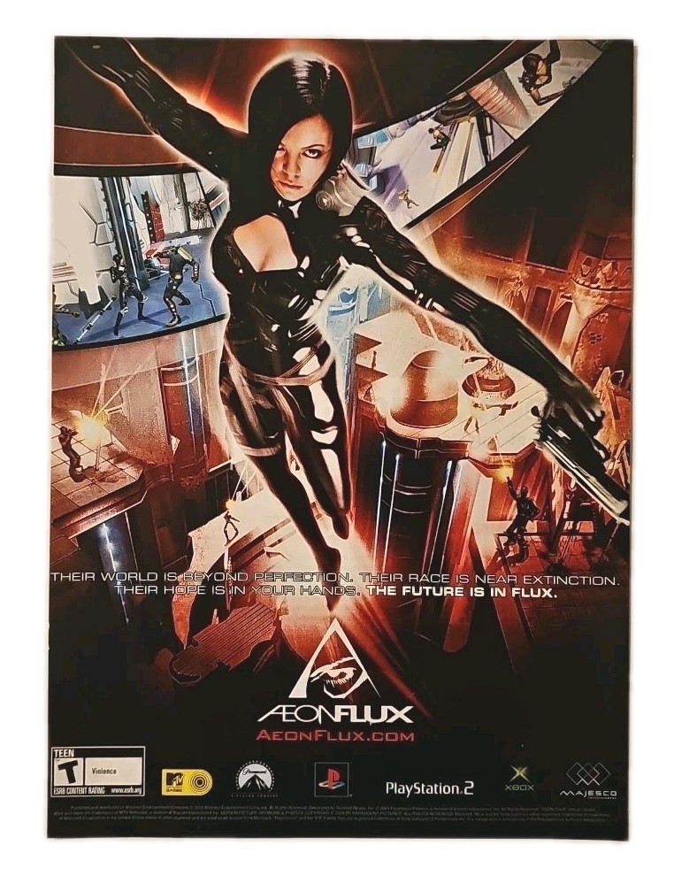 2005 Aeonflux Playstation 2, Xbox Original Print Ad – 7.5″ X 10.5″