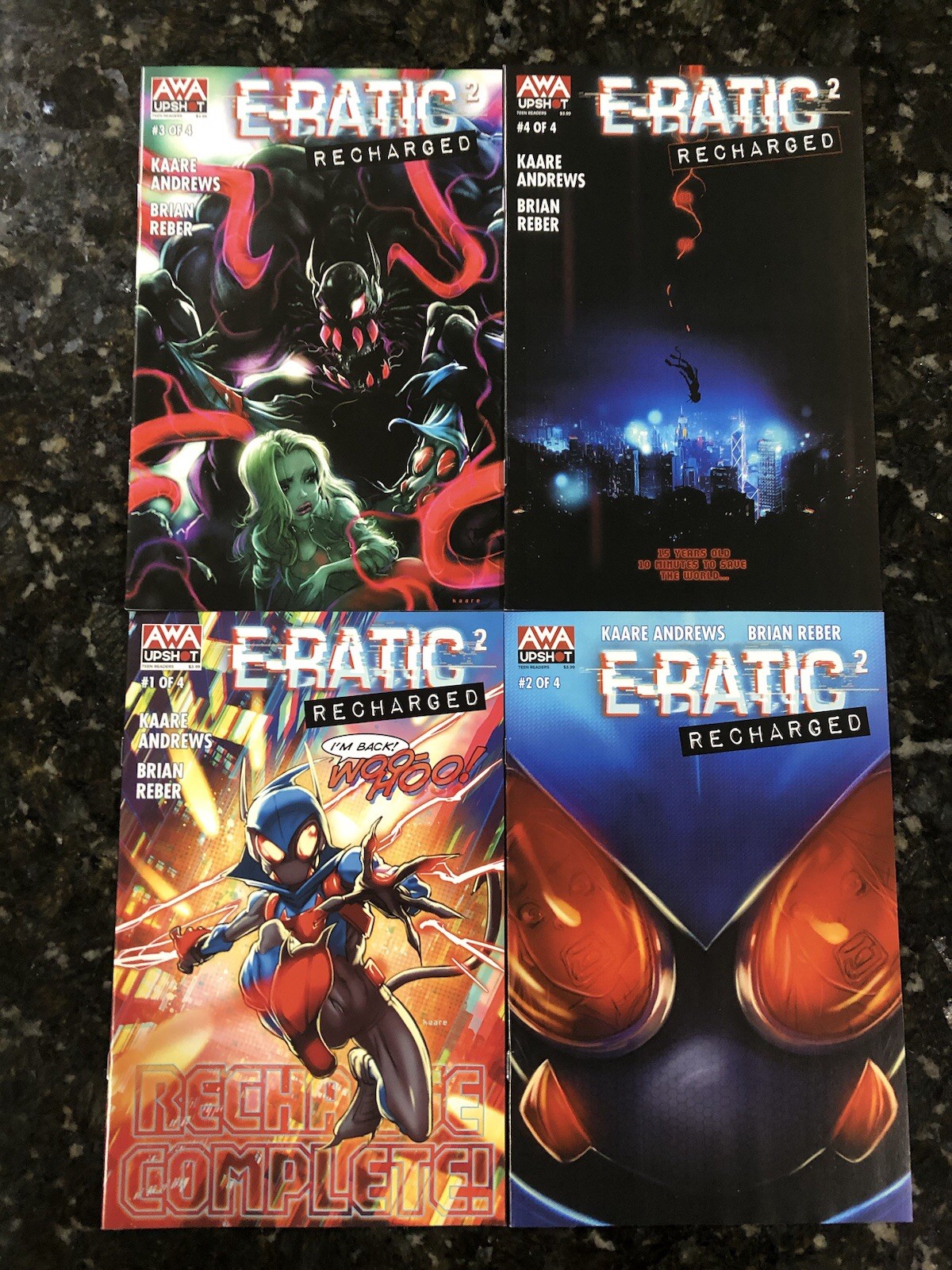 E-Ratic Recharged 1-4 2022 AWA- Complete Miniseries Set 1 2 3 4 Kaare Andrews