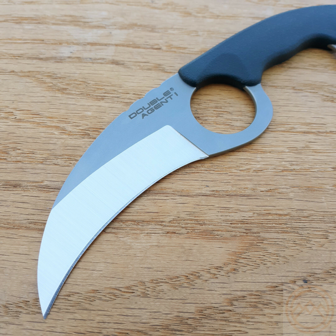 Cold Steel Double Agent I Fixed Knife 3″ Satin AUS-8 Steel Blade Griv-Ex Handle