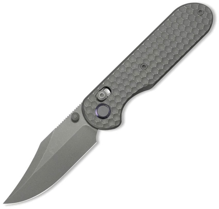 GEO Knife Ethereal Cutter Axis Lock Dark Gray Titanium Folding M390 Knife 2401C