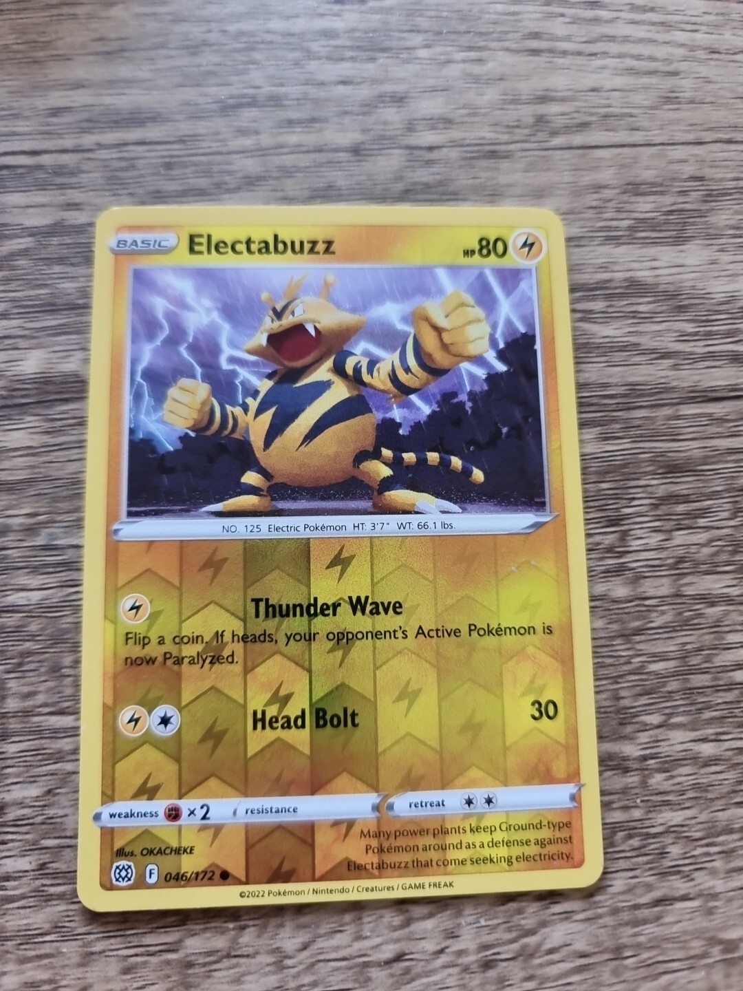 Pokemon Electabuzz 046/172 Brilliant Stars Reverse Holo Common