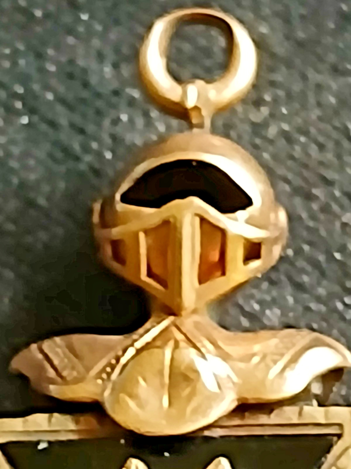 RARE Knights Templar Gold Ruby Crown & Cross Fob Pendant –4‑Diamond Rank– Enamel