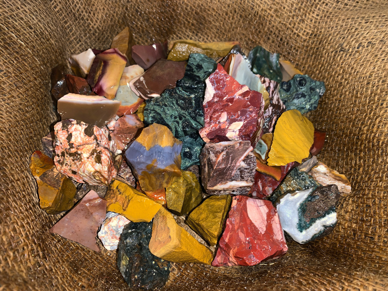 500 Carat Lots of Mixed Jasper Rough – Plus a FREE Faceted Gemstone
