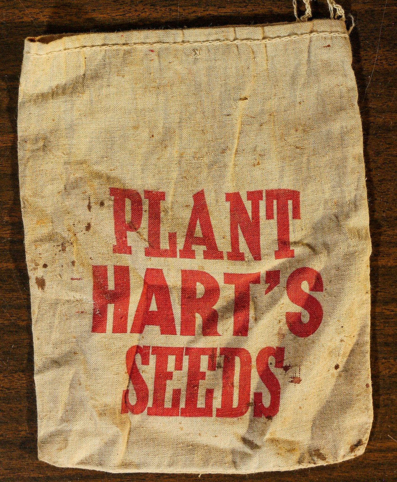 PLANT HART’S SEEDS Vintage Cloth Seed Bag 9” X 7” Size