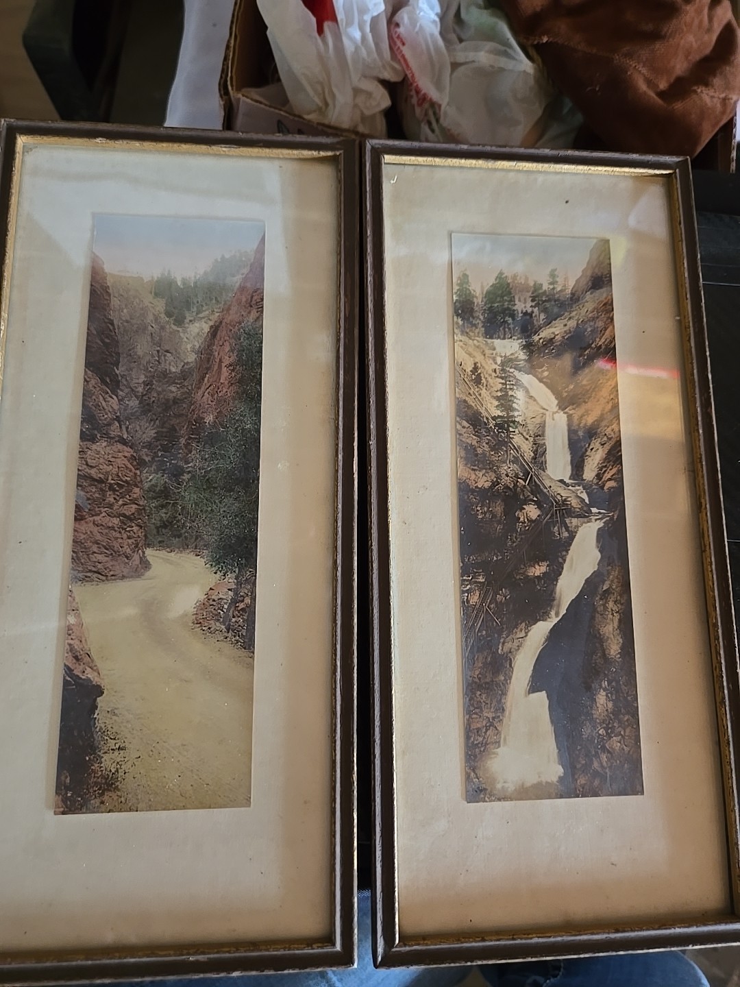 Pr 1910-20 Gustaf Sandahl Seven Falls Canon Hand Color Photo Colorado Springs CO