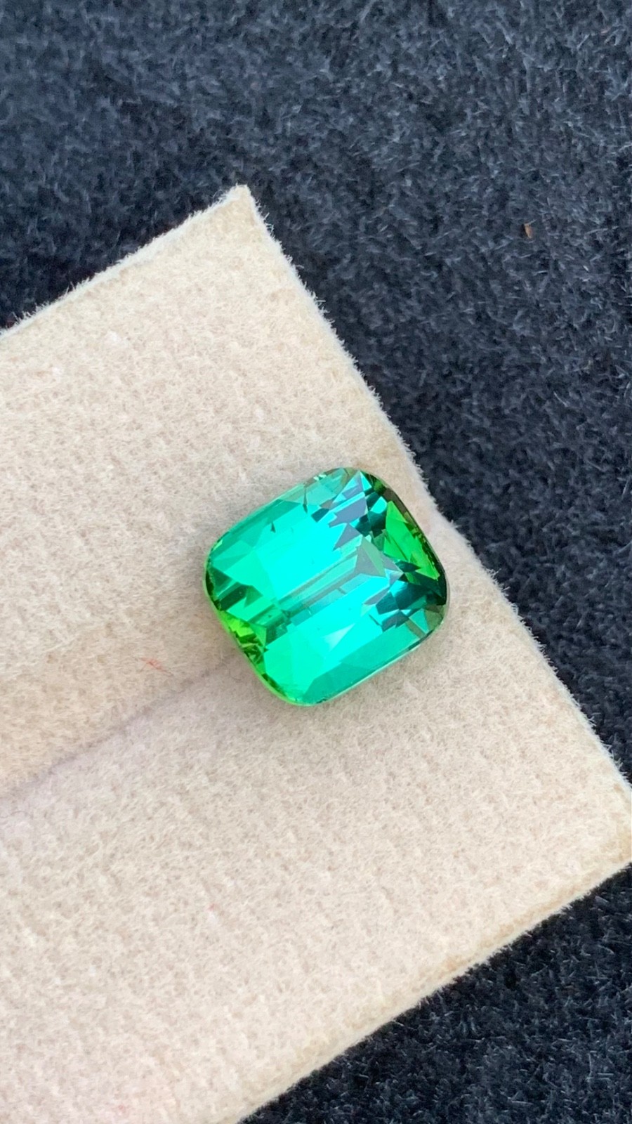 Exceptional Mint Green Tourmaline 4.10 Ct Cushion Cut – Elegant Natural Gemstone