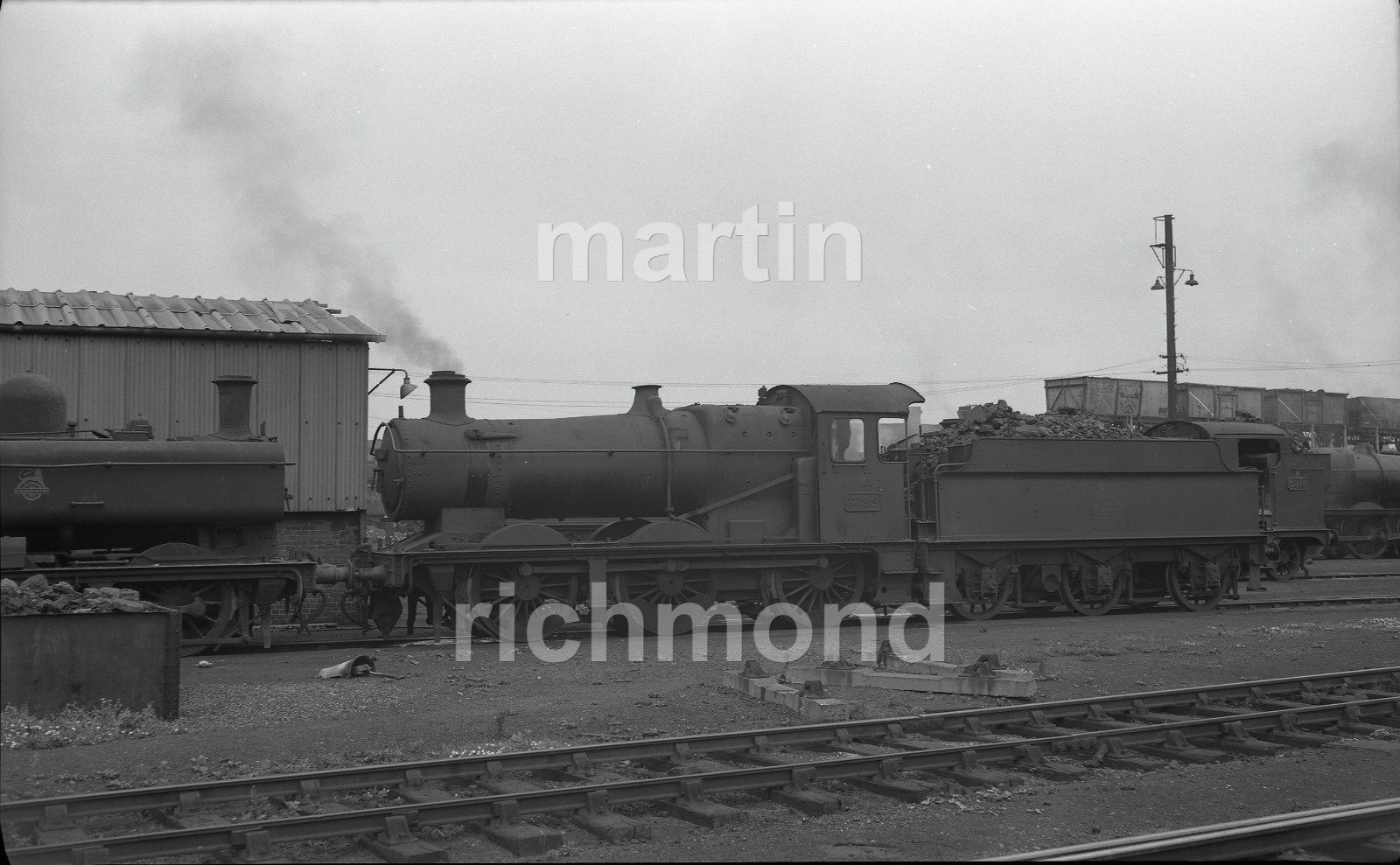 Reading Collett 0-6-0 2253 30.6.57 6 x 9 cm Railway Negative RN584