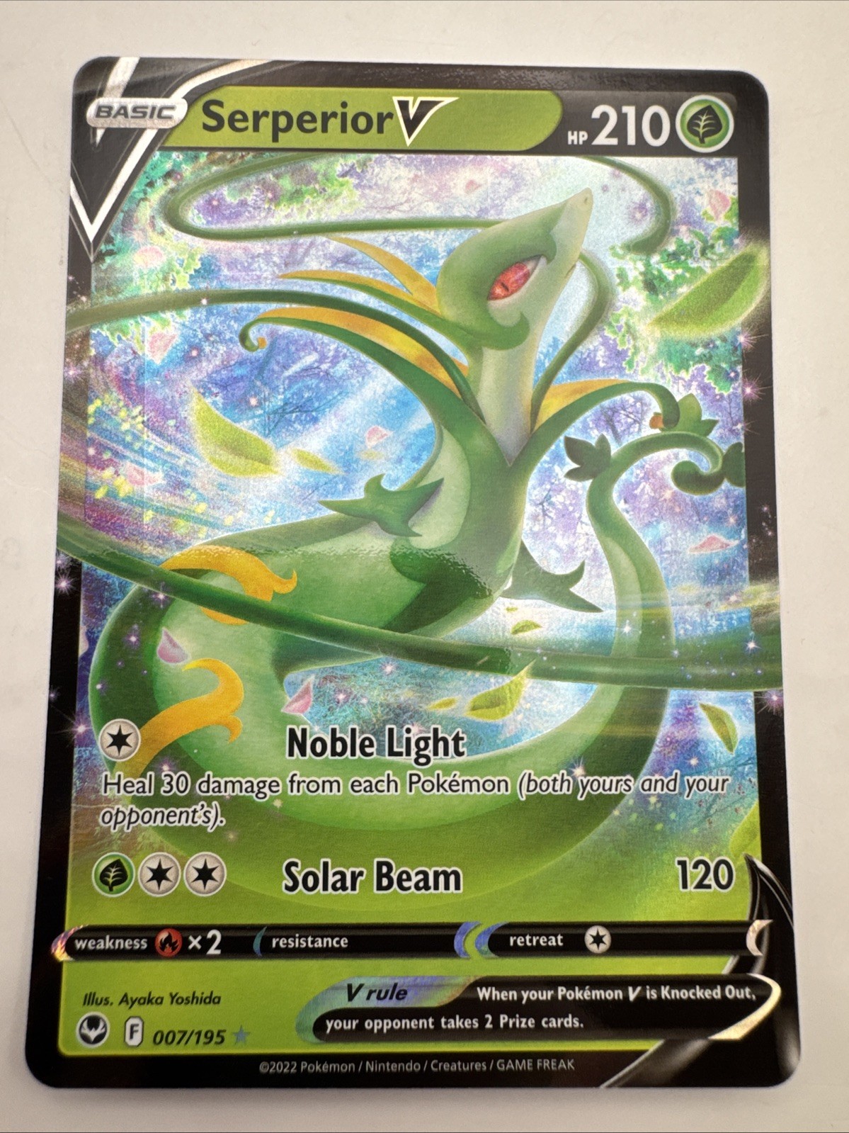 Pokémon TCG Serperior V Silver Tempest 007/195 Holo Ultra Rare