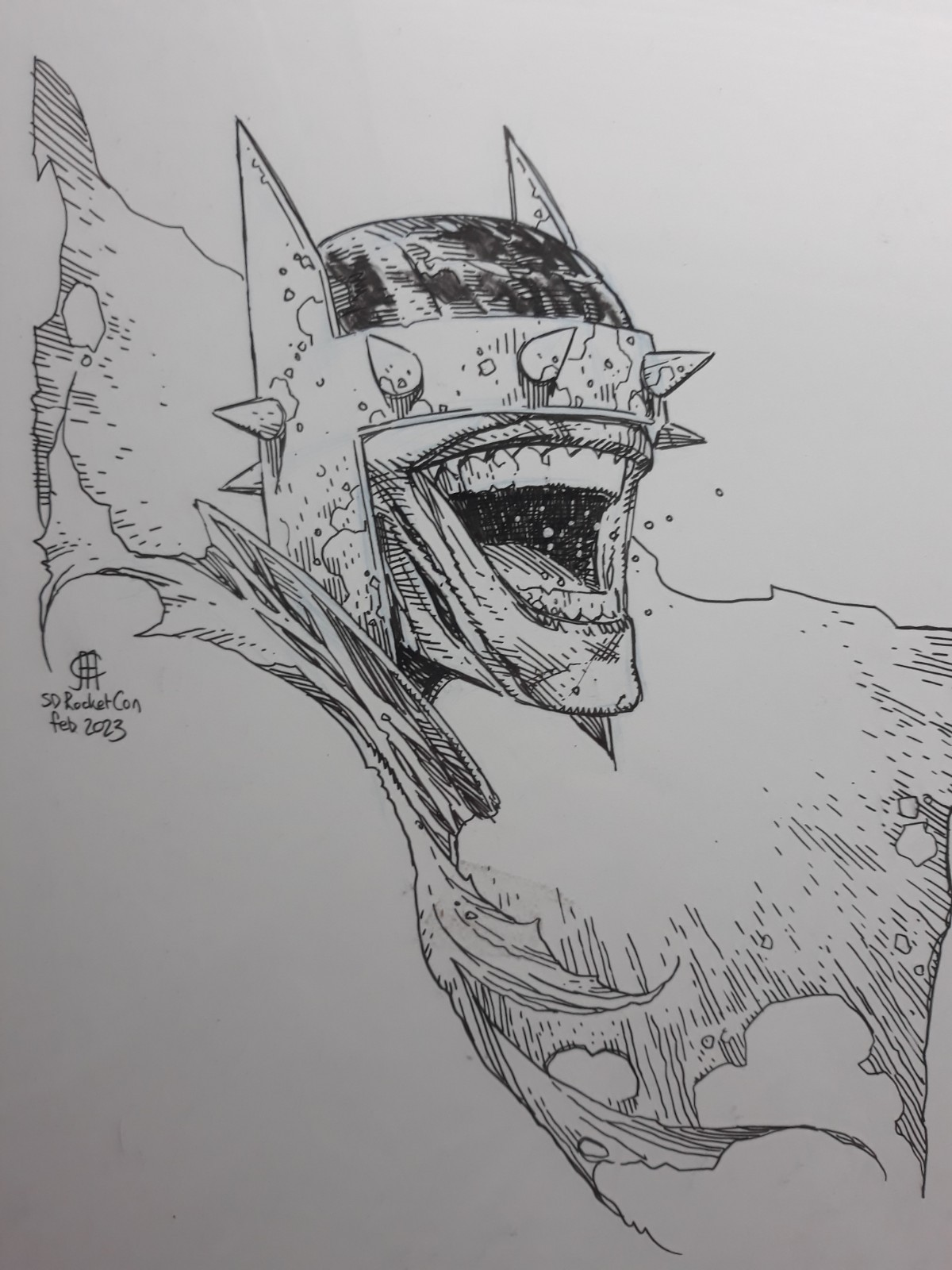 Jim Cheung Original Art Batman Who Laughs – 2023 Jimmy Cheung Measures 9” X 12”