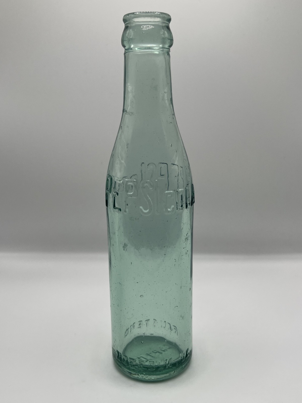 1920 Norfolk VA Block Letter Straight Side Pepsi Cola Bottle (Aqua Green)