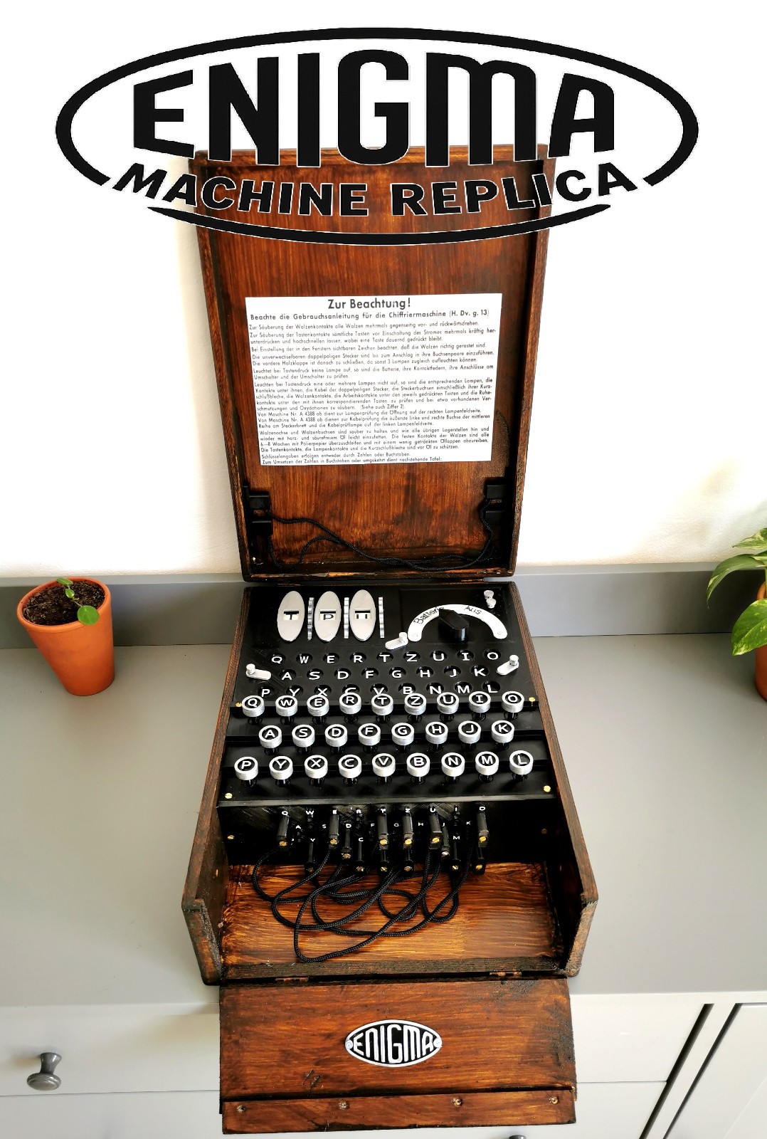 Enigma Machine Replica True Scale 1/1
