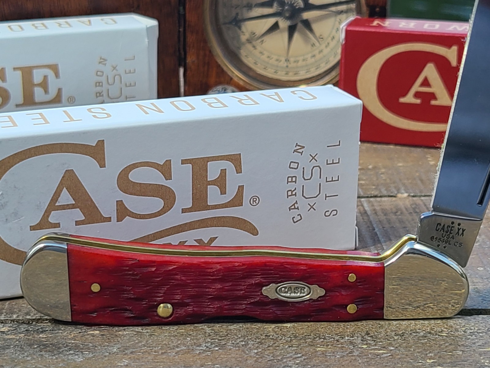 Case XX 31946 CopperLock Dark Red Bone CV USA Pocket Knife NIB