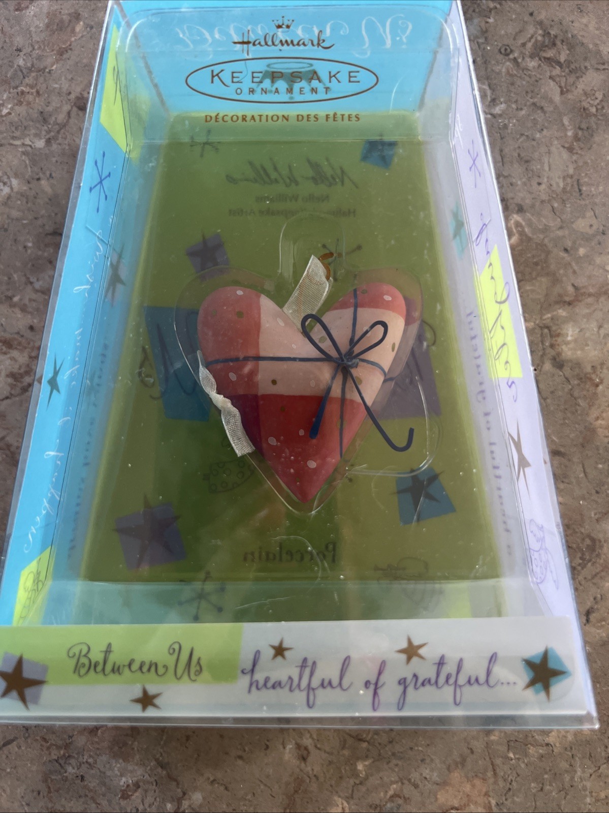 Vintage 2002 Hallmark Keepsake Between Us Heart Ornament