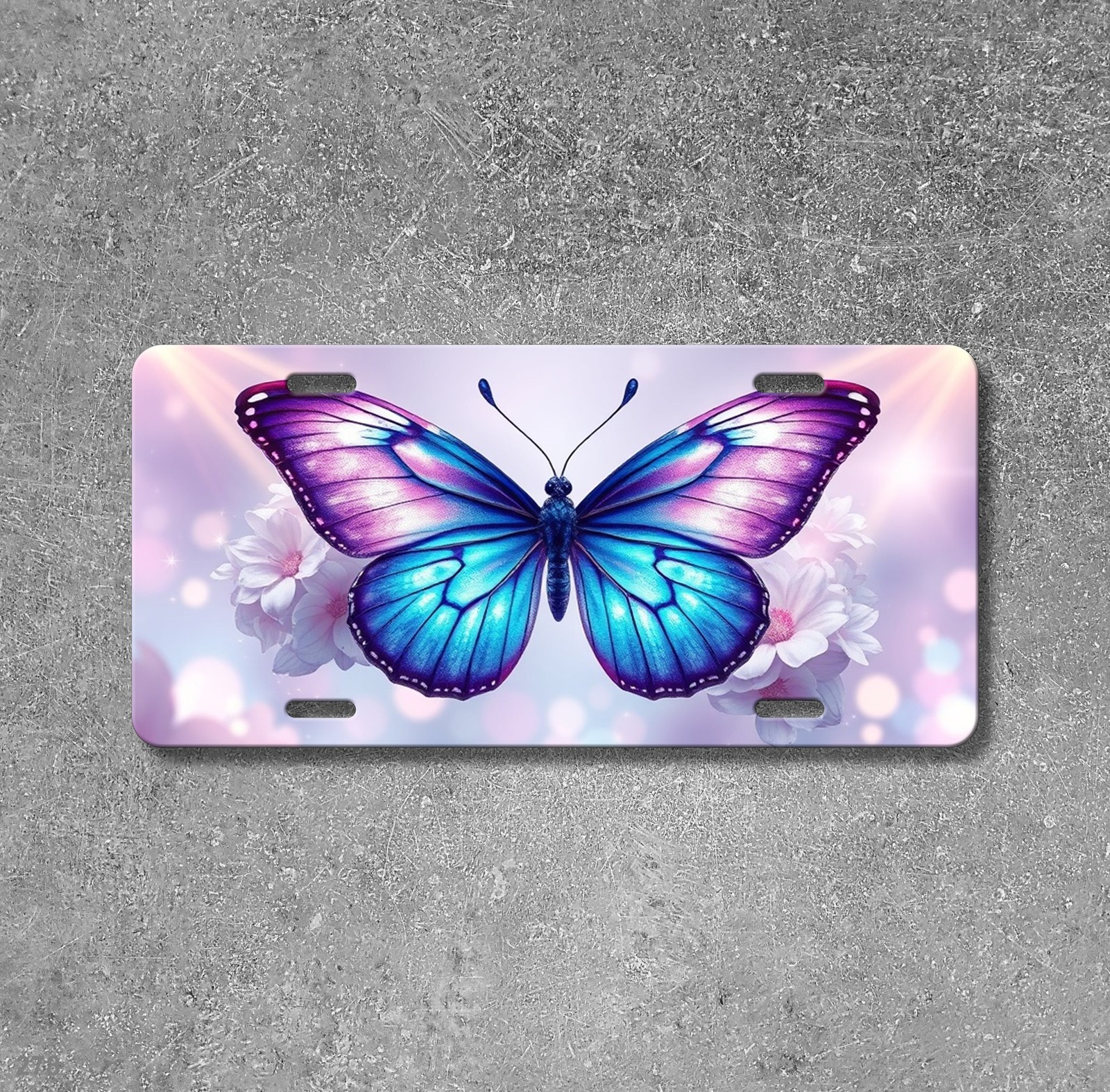 Butterfly Art Customizable Custom License Plate Front Car Auto Vanity USA Tag