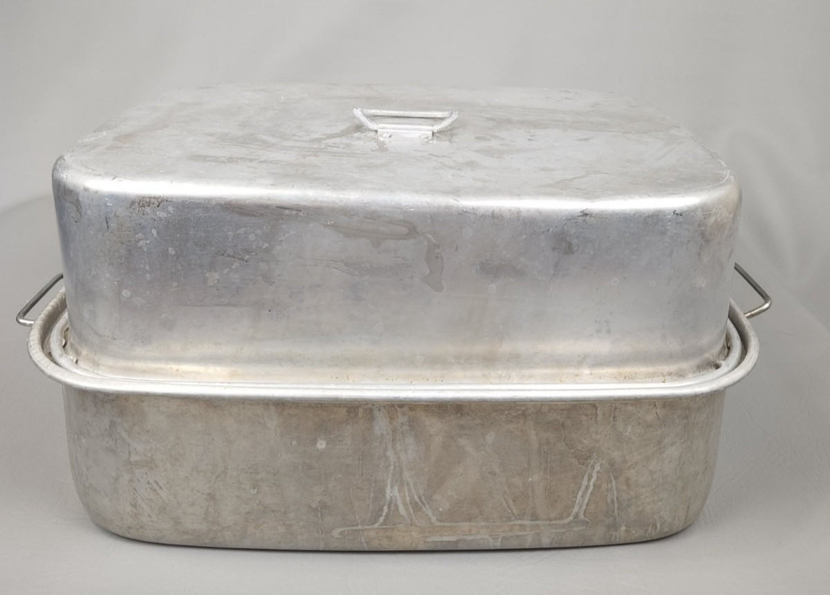 VTG MIRRO Aluminum Large Covered Roaster Rectangle 17x12x8 USA Made