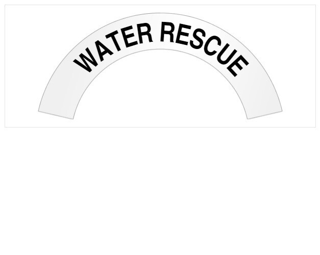 3×7 Inch Water Rescue Helmet Crescent Rocker Reflective Sticker Decal