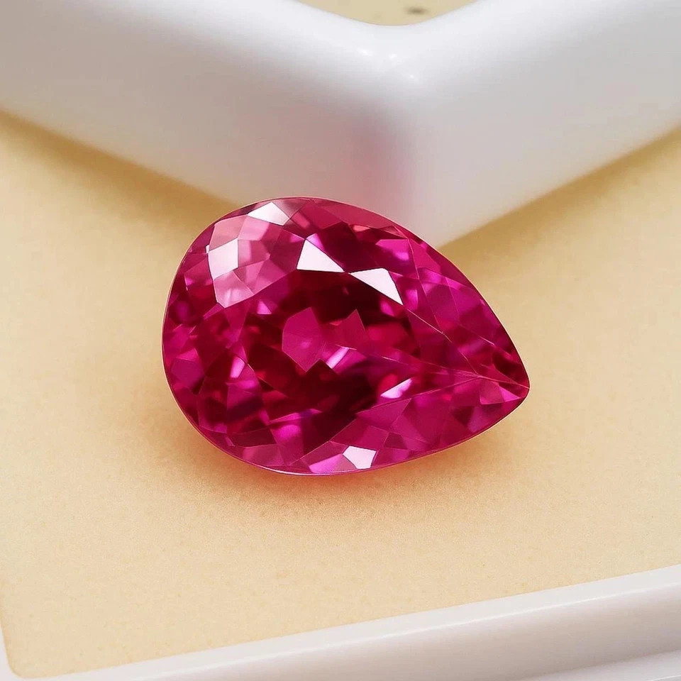 10 Ct+ Certified Natural Flawless Ceylon Pink Sapphire Pear Cut Loose Gemstone