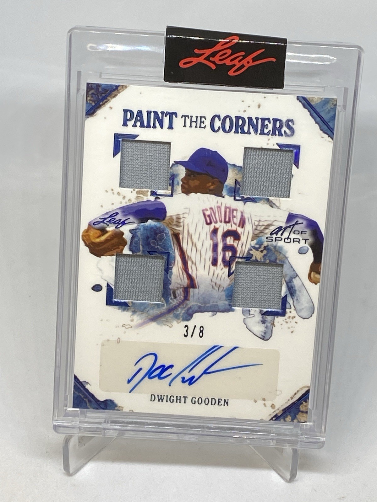 2021 Leaf Art Of Sport Dwight Gooden AUTO Game Used Jersey Relic 3/8 GAME USED