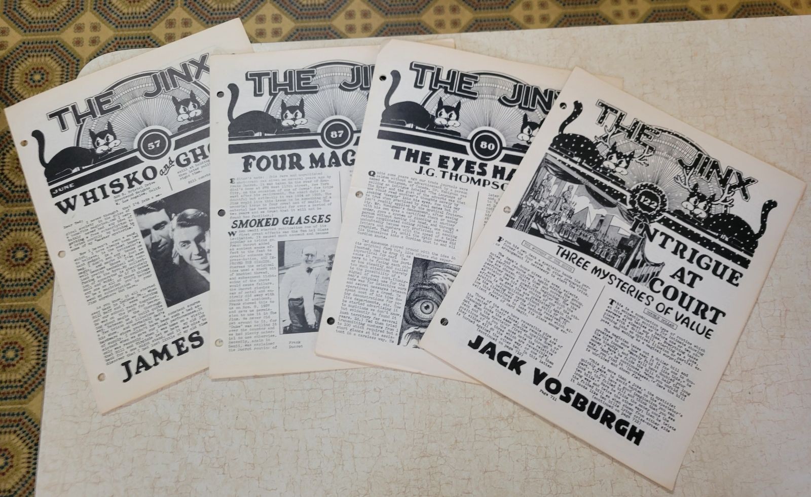The JINX #57, 80, 87, 122 Magic Magicians 1930s Newsletter #57 has Jimmy Stewart