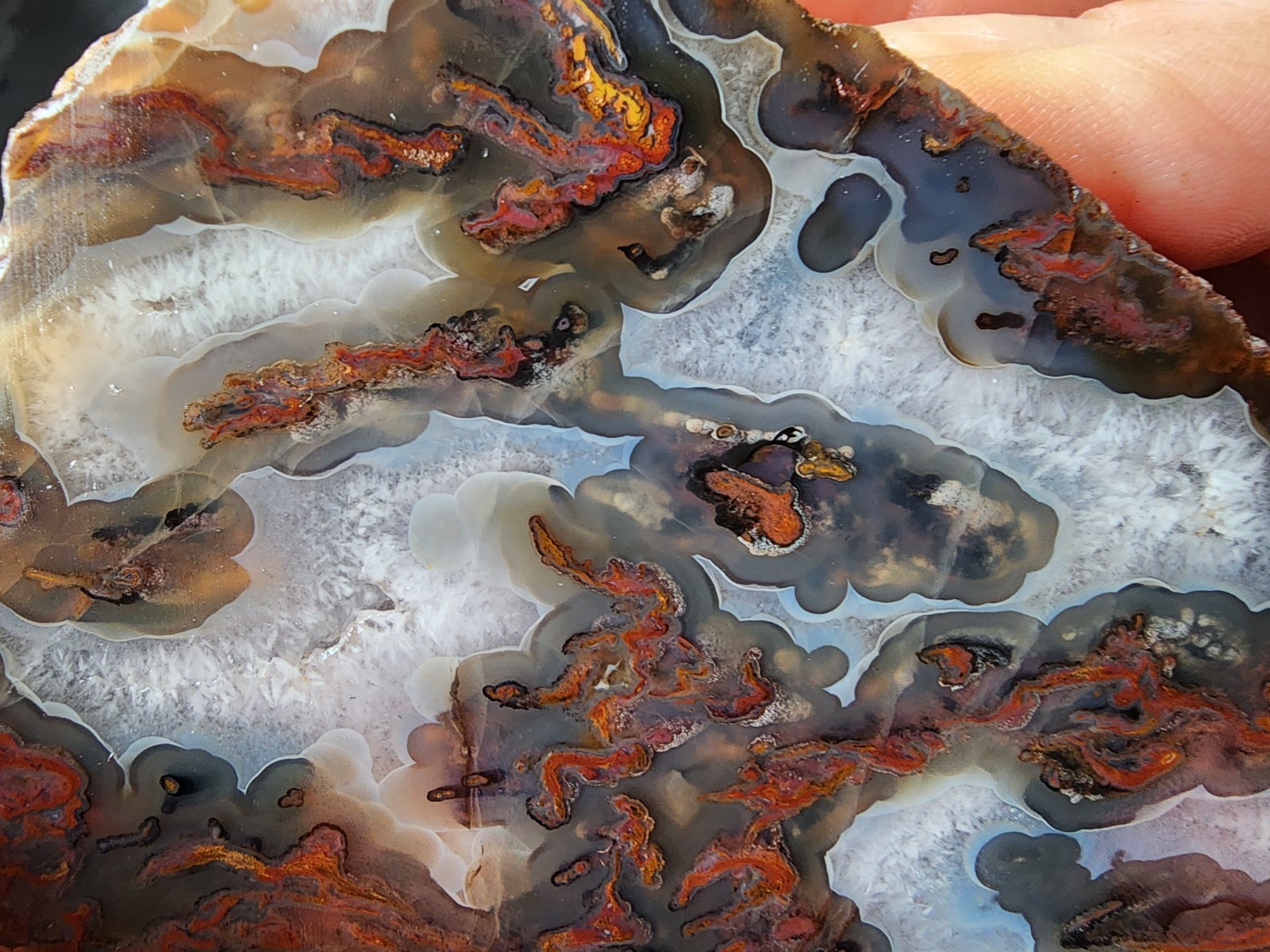 2.8 lbs (1.28 kg) Collectible Plume Agate, Unpolished Crystal Agate, Achate