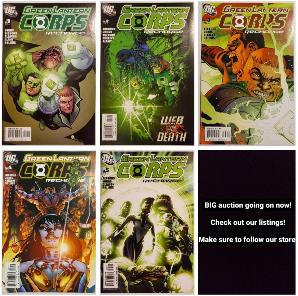 GREEN LANTERN CORP RECHARGE #1-5 2 3 4 COMIC LOT! 1ST APP OF SINESTROS DAUGHTER!