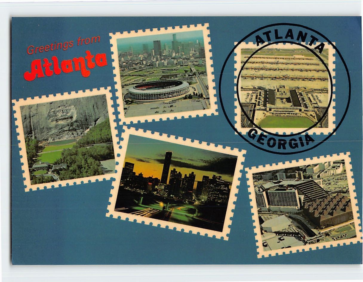 Postcard Scenes & Views Greetings from Atlanta Georgia USA