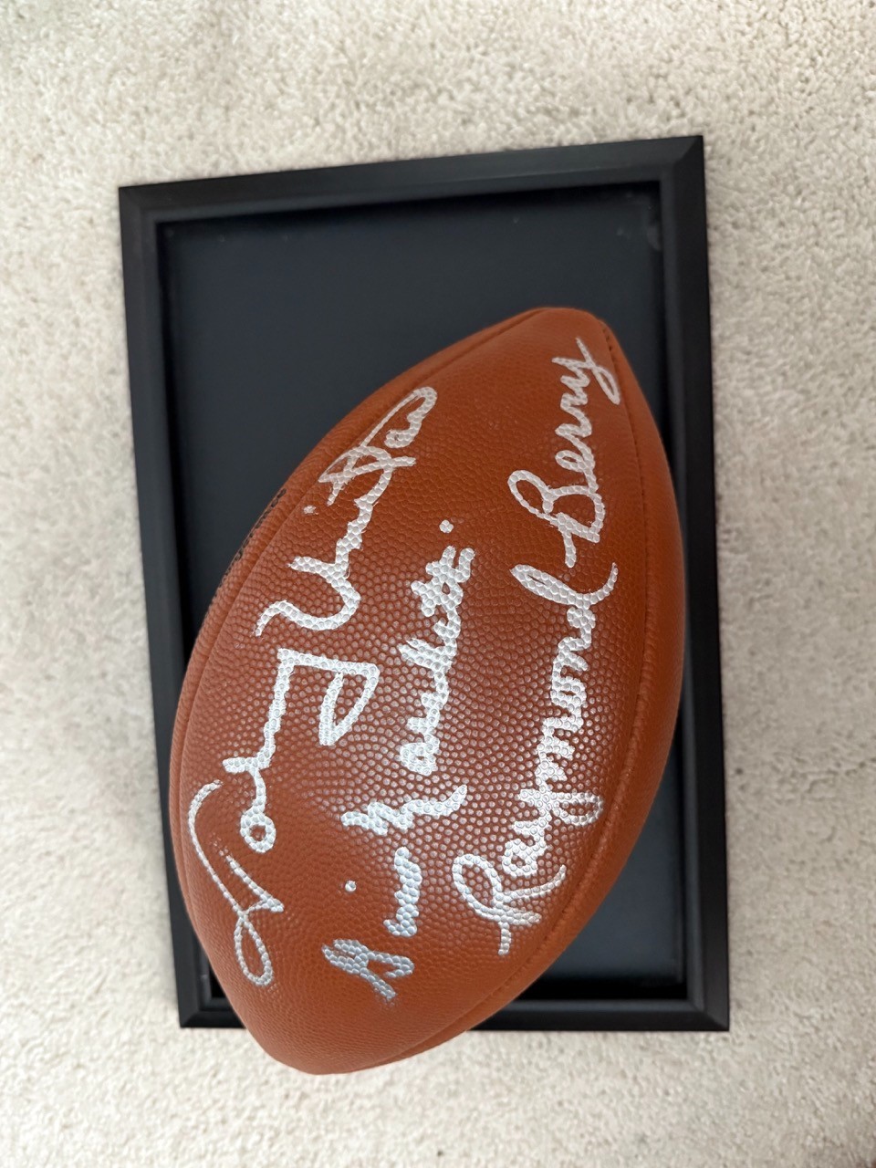 Balt Colts Legends! Signed Ball by Johnny Unitas, Raymond Berry & Gino Marchetti
