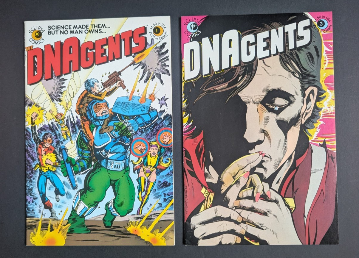 DNAgents (Eclipse 1983) Near complete series #1, #3-#24 Key Issues, Stevens
