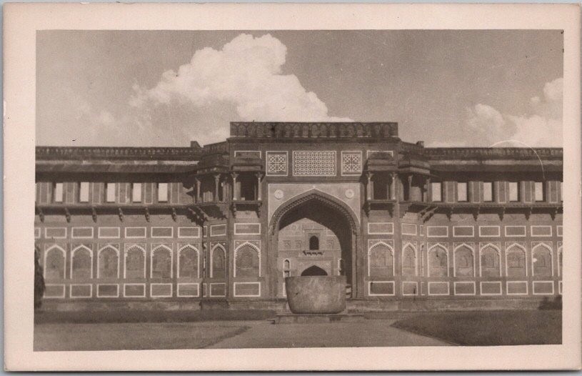Vintage AGRA FORT, INDIA Real Photo RPPC Postcard Gate View / Blank Back -UNUSED