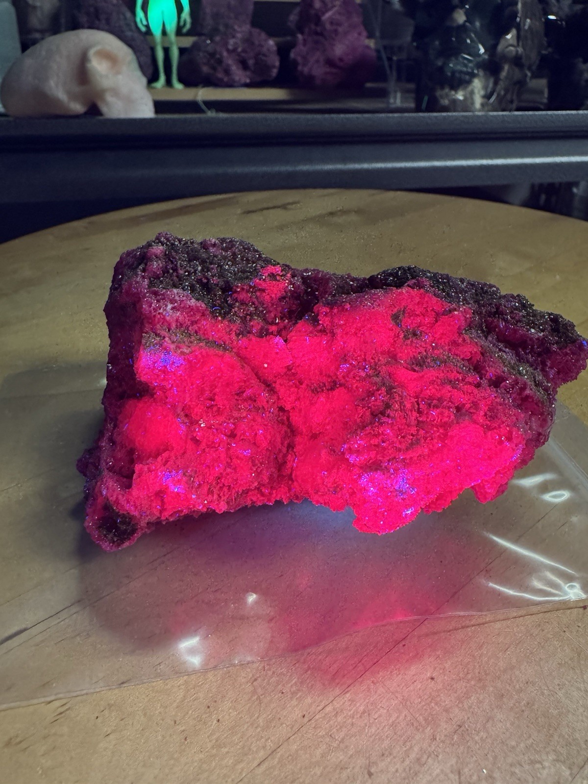 7245 Raw Ruby Corundum With Pyrite Uv Reactive 2.5”T 3.6”W 4.8”L Wt. 1Lb. 4 Oz.