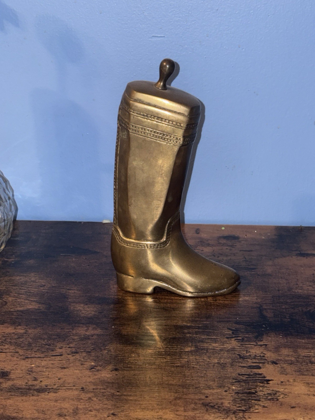 Vintage Ralph Lauren Style Solid Brass Riding Boots Bookend