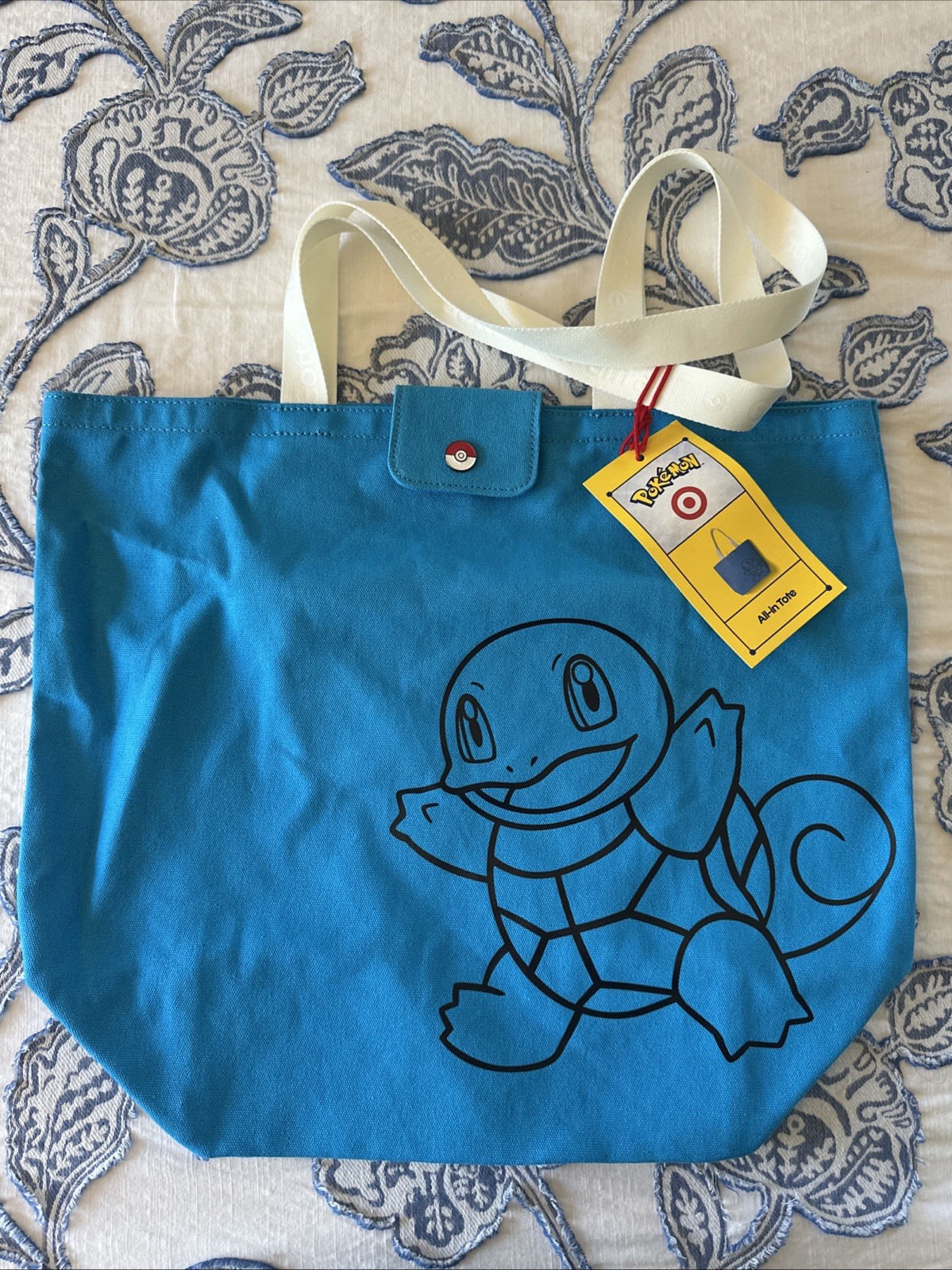 Pokémon Squirtle Blue Canvas Tote Bag Pokemon x Target 30th Anniversary IN HAND