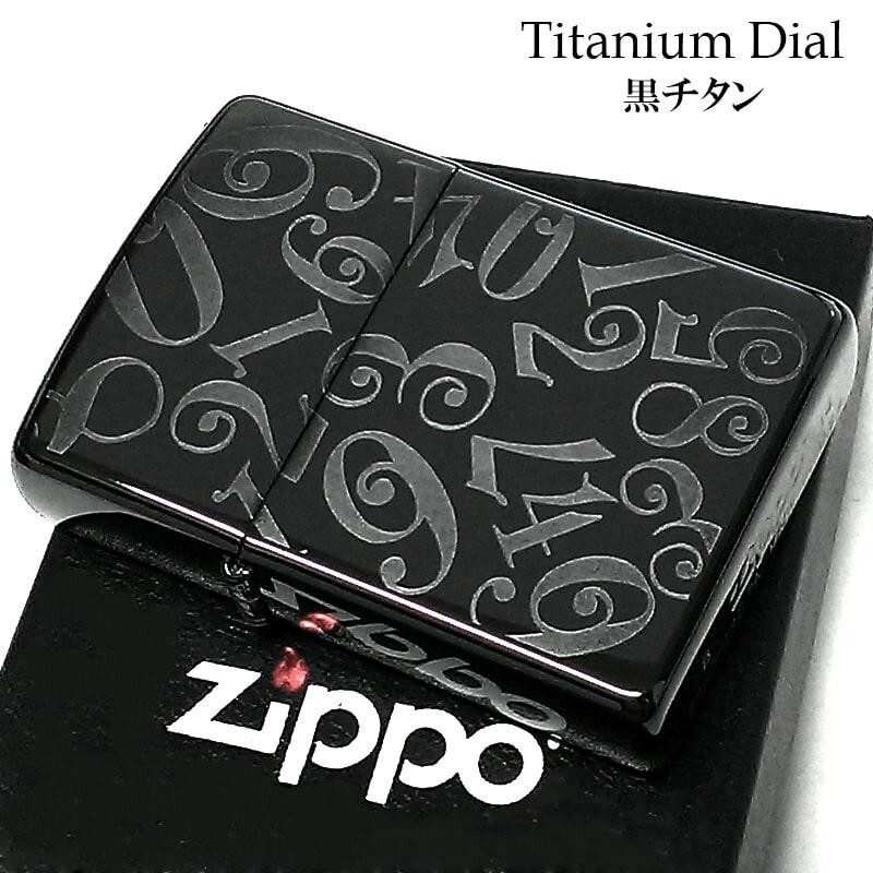 Zippo Oil Lighter Dial Number Black Titanium Coating Regular Case Japan New