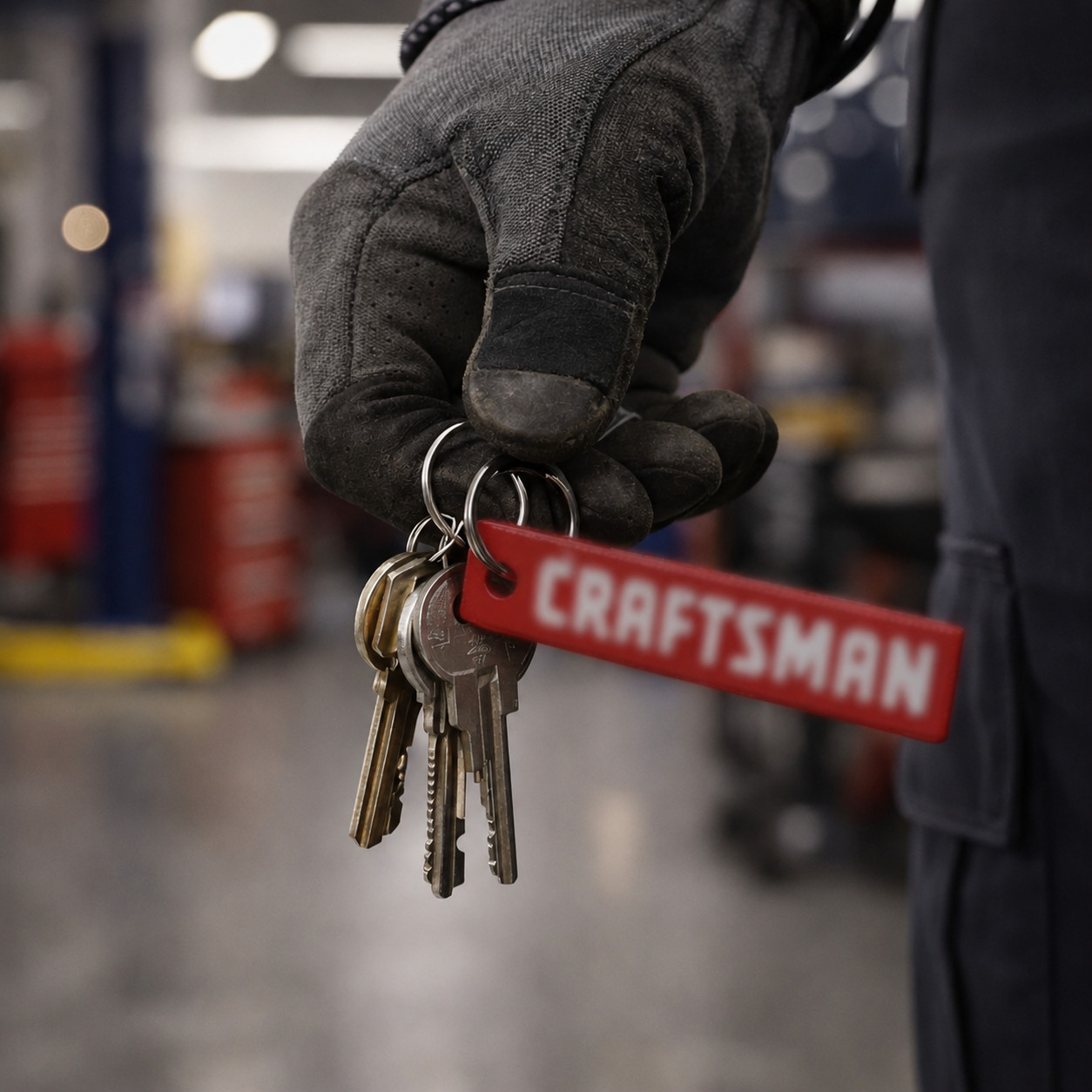 Craftsman Inspired Keychain Tool Tag Garage Workshop Accessory 3 Pack USA