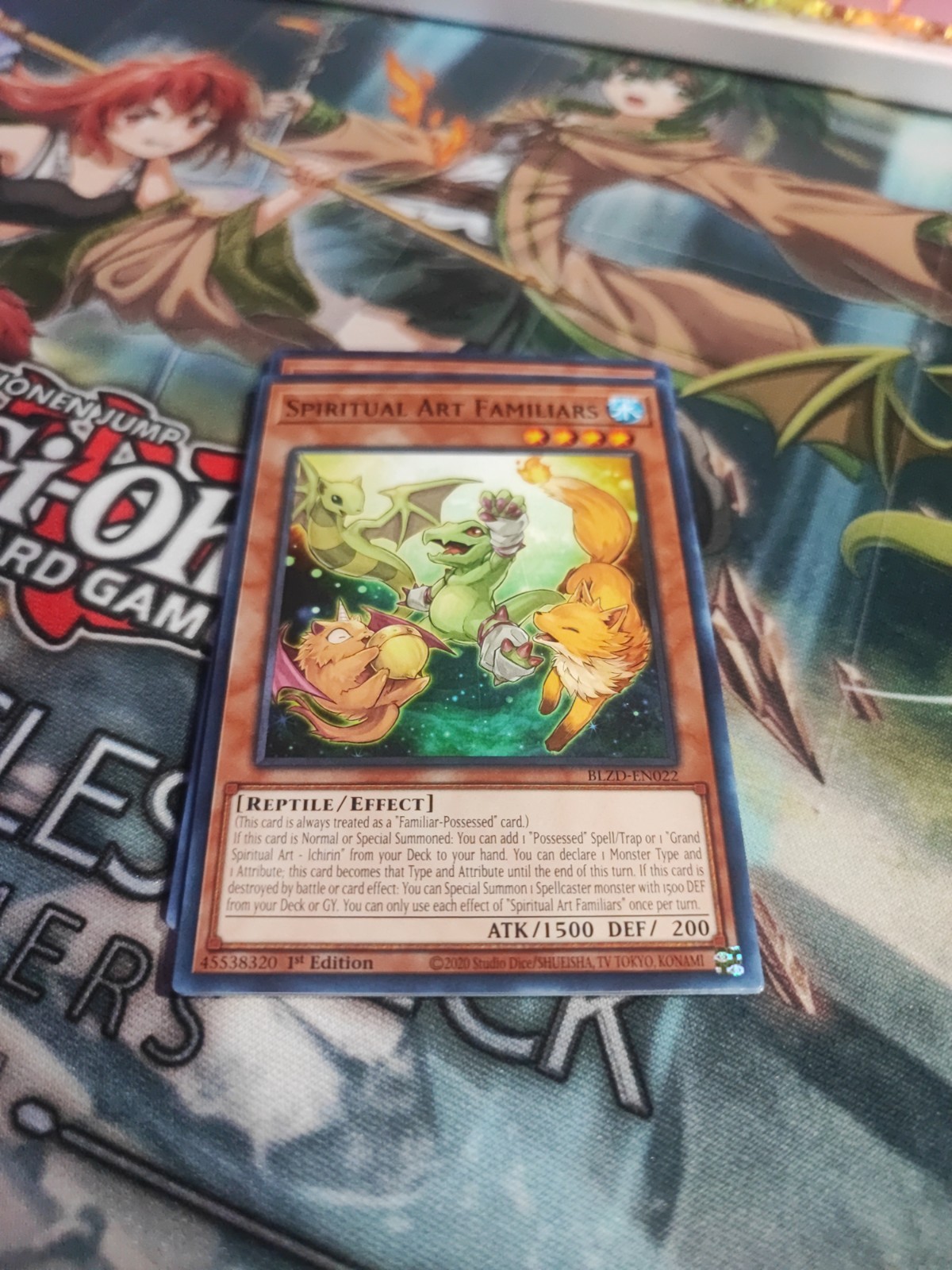Yugioh BLZD-EN022 Spiritual Art Familiars Common