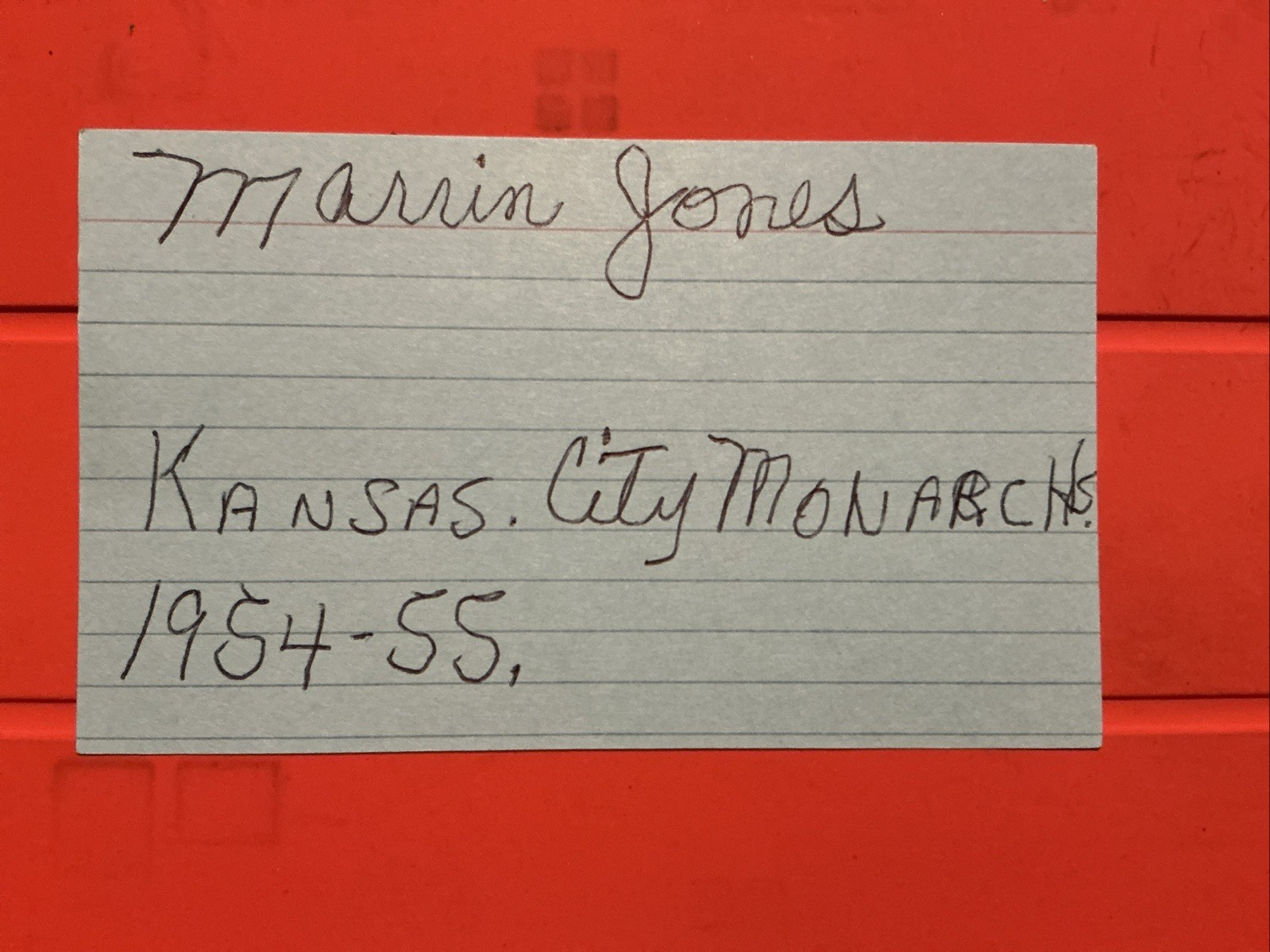 Marvin Jones🔥🔥Negro League: 1954 Kansas City Monarchs 🔥🔥Autograph🔥🔥